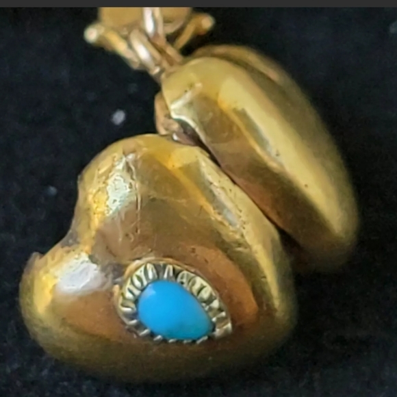 Antique Victorian 18K Gold  Snake Heart Locket Pendant-Estate Jewelry - Picture 9 of 12